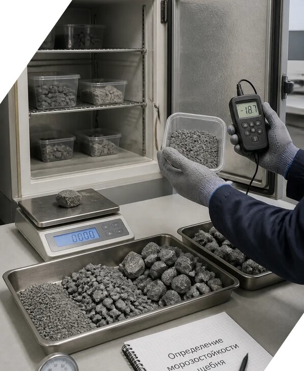 Определение морозостойкости щебня в Белорецке от 3548 р. | ЭкспертизаРоссия